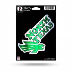 University Of North Texas Mean Green - Metallic Die Cut Vinyl Sticker