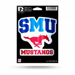 Southern Methodist University Mustangs - Metallic Die Cut Vinyl Sticker