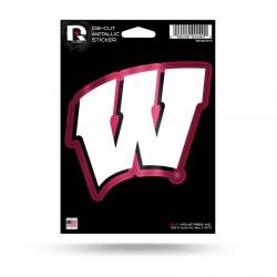 University Of Wisconsin Badgers - Metallic Die Cut Vinyl Sticker
