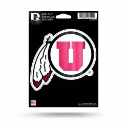 University Of Utah Utes - Metallic Die Cut Vinyl Sticker