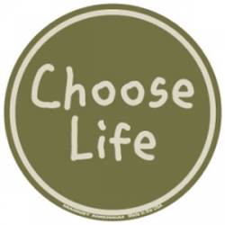 Choose Life Green - Circle Magnet