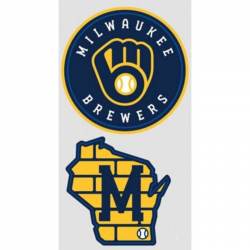 Milwaukee Brewers - Set Of 2 Sticker Sheet
