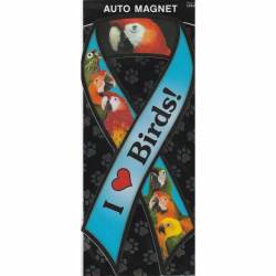 I Love Birds - Ribbon Magnet