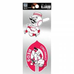 Cincinnati Reds Retro Logo - Set of 2 Sticker Sheet
