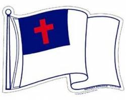 Christian Wavy Flag - Magnet
