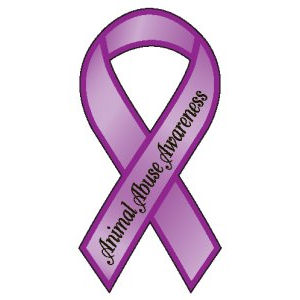 Animal Abuse Awareness Ribbon Magnet