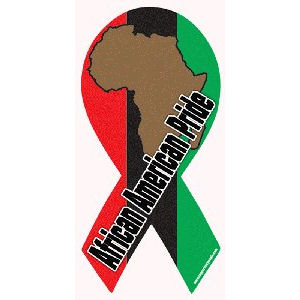 African American Pride Flag Ribbon Magnet