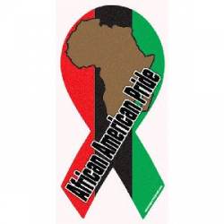 African American Pride - Flag Ribbon Magnet