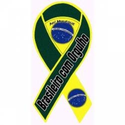 Brazilian Pride - Ribbon Magnet