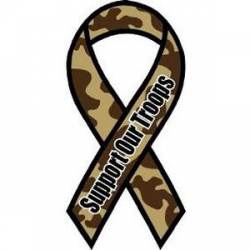 Support Our Troops Camouflage - Ribbon Magnet