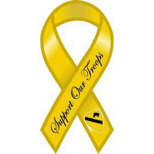 1st Cavalry Support Our Troops Ribbon Magnet