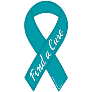 Cure Ovarian Cancer Ribbon Magnet