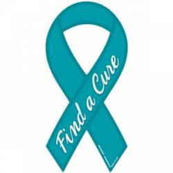 Find A Cure Ovarian Cancer Awareness - Ribbon Magnet