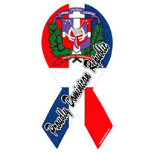 Proudly Dominican Republic Ribbon Magnet