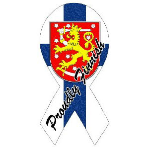 Proudly Finnish Ribbon Magnet