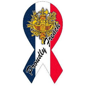 Proudly French Ribbon Magnet