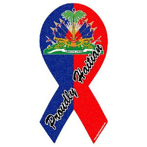 Proudly Haitian Flag Ribbon Magnet