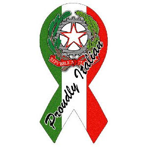 Proudly Italian Ribbon Magnet