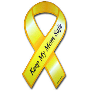 Keep My Mom Safe - Ribbon Magnet
