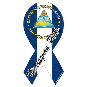 Nicaraguan Pride Ribbon Magnet