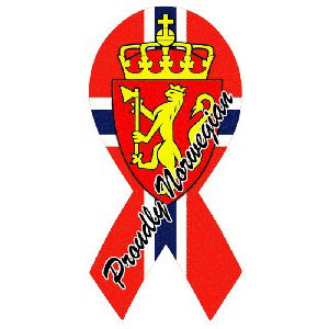 Proudly Norwegian Ribbon Magnet