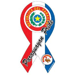 Paraguayan Pride Ribbon Magnet