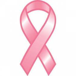 Plain Blank Solid Pink Breast Cancer Awareness - Ribbon Magnet