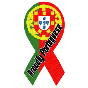 Proudly Portuguese Flag Ribbon Magnet