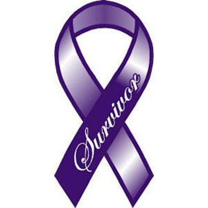 Purple Survivor Ribbon Magnet