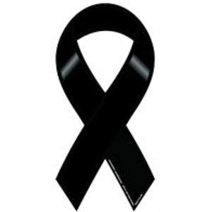Blank Black Remembrance - Ribbon Magnet