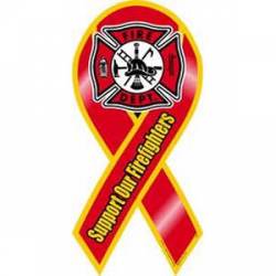 Support Our Firefighters - Ribbon Magnet