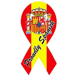 Proudly Spanish Flag Ribbon Magnet