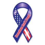 Freedom Isn't Free Red, White & Blue - Ribbon Magnet