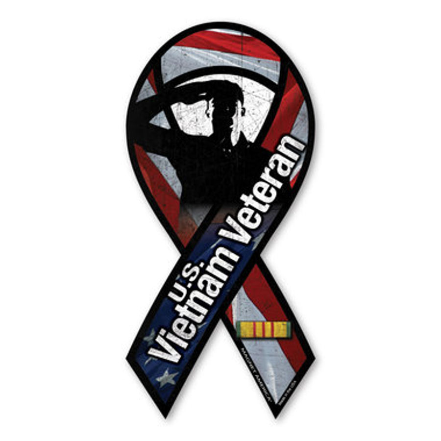 Salute Vietnam Veterans Mini Ribbon Magnet