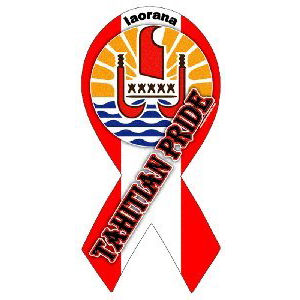 Tahitian Pride - Ribbon Magnet