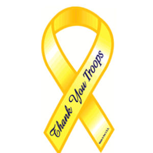 Thank You Troops - Ribbon Magnet
