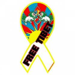 Free Tibet - Ribbon Magnet