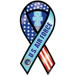 Air Force One Over All Ribbon Magnet