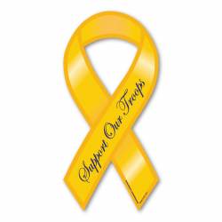 Support Our Troops Yellow - Ribbon Magnet