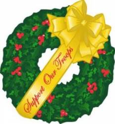 Support Our Troops - Wreath Magnet