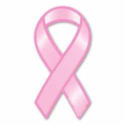 Plain Blank Pink Breast Cancer Awareness - Mini Ribbon Magnet