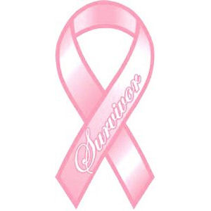 Pink Survivor Mini Ribbon Magnet