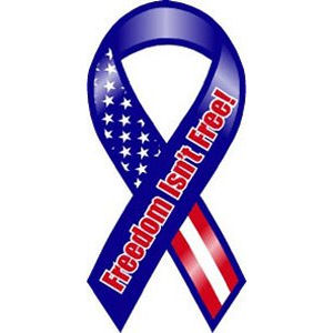 Freedom Isn't Free Mini Ribbon Magnet