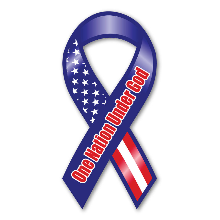 One Nation Under God - Mini Ribbon Magnet