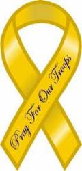 Pray For Our Troops - Mini Ribbon Magnet
