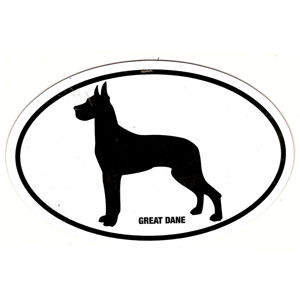 Great Dane - Oval Magnet