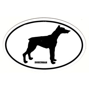 Doberman Oval Magnet