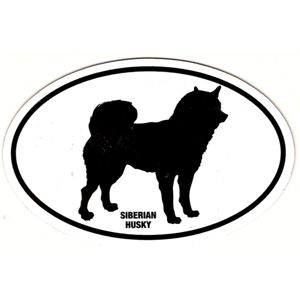 Siberian Husky Oval Magnet