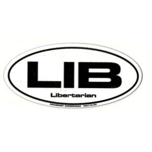 Libertarian Lib Oval Magnet