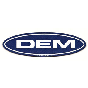 Democrat Blue Slim Oval Magnet